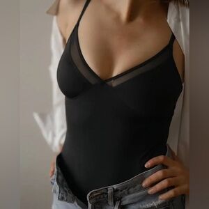 Heist The Sheer Bodysuit Black Size Medium